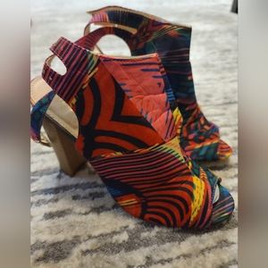 Colorful block heels